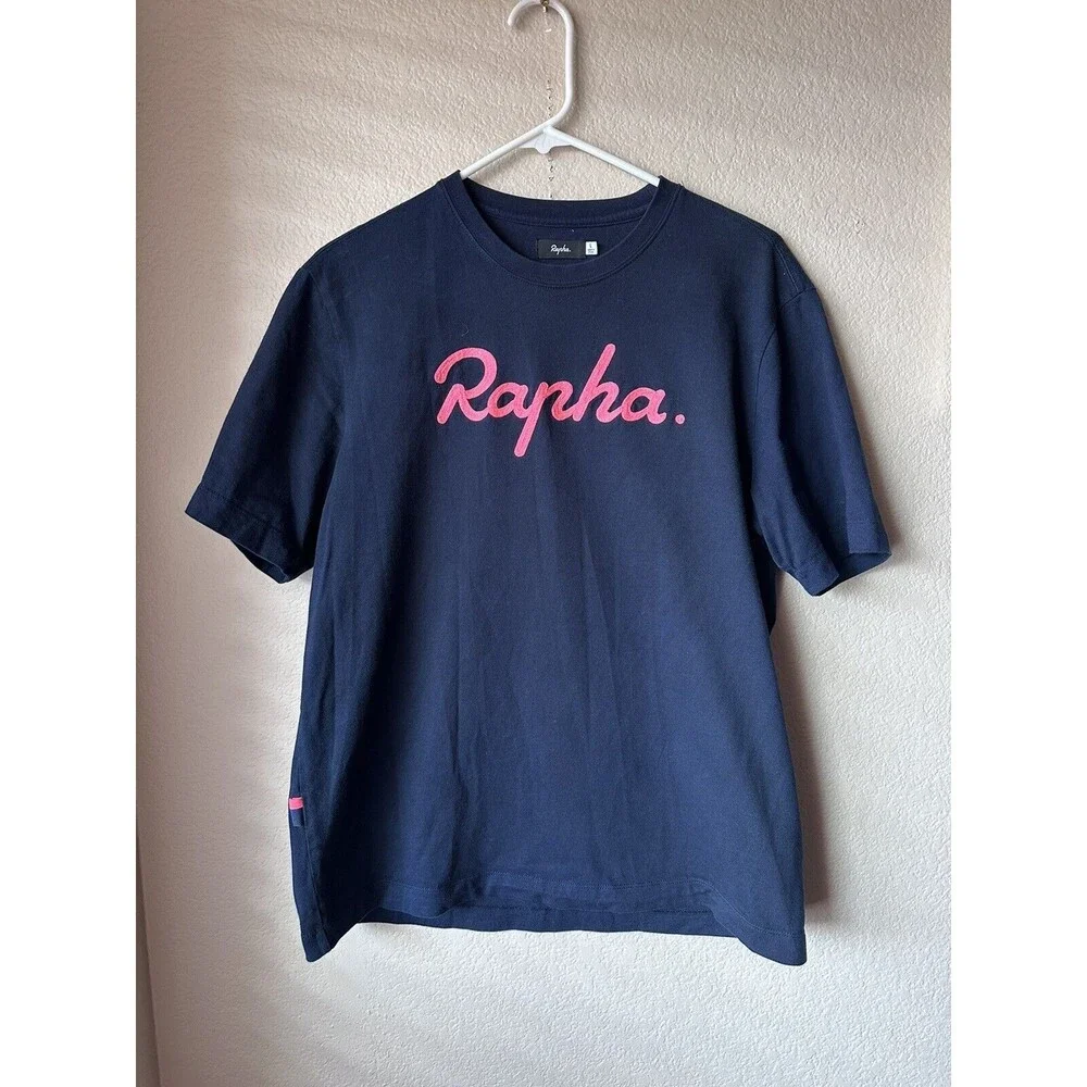 Rapha Navy and Pink Short Sleeve Tee - Picture 1 of 5
